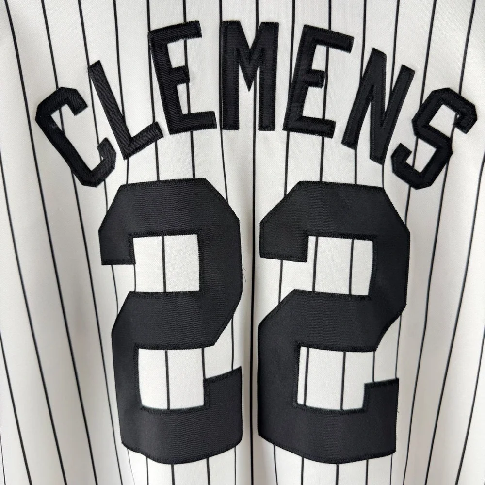 Houston Astros Roger Clemens #22 Pinstripe MLB On Field Jersey Mens XL Majestic